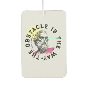 The Obstacle Is The Way – Marcus Aurelius Quote Car Air Freshener