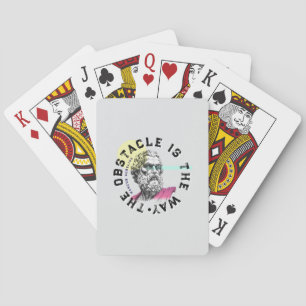 The Obstacle Is The Way – Marcus Aurelius Quote Playing Cards