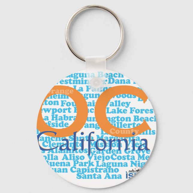 The OC - Orange County, California Key Ring (Front)