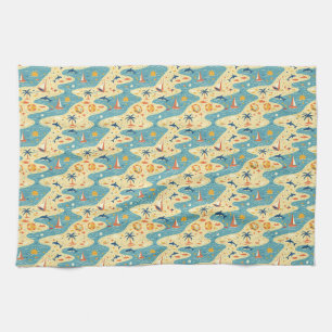 The Ocean Breeze Puts My Mind At Ease Tea Towel