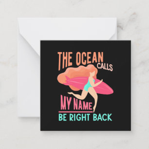 The Ocean Calls Surfer Card