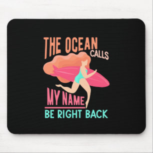 The Ocean Calls Surfer Mouse Mat
