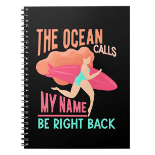 The Ocean Calls Surfer Notebook