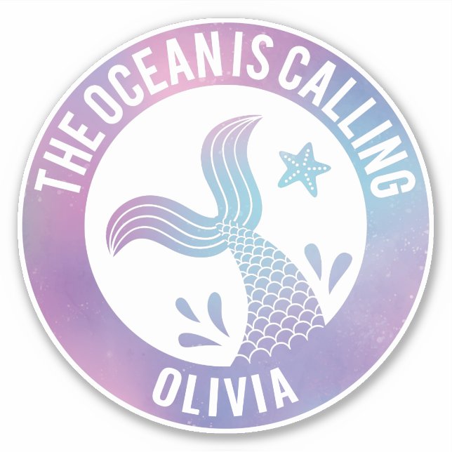 The Ocean Is Calling Mermaid Tail Galaxy Name (Front)