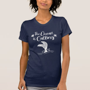 The Ocean Is Calling Mermaid Tail T-Shirt