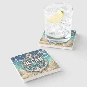 The Ocean Is Calling Stone Coaster