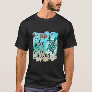 The Ocean Tides Are Calling Graphic Theme T-Shirt