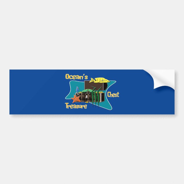 The ocean's treasure chest  bumper sticker (Front)