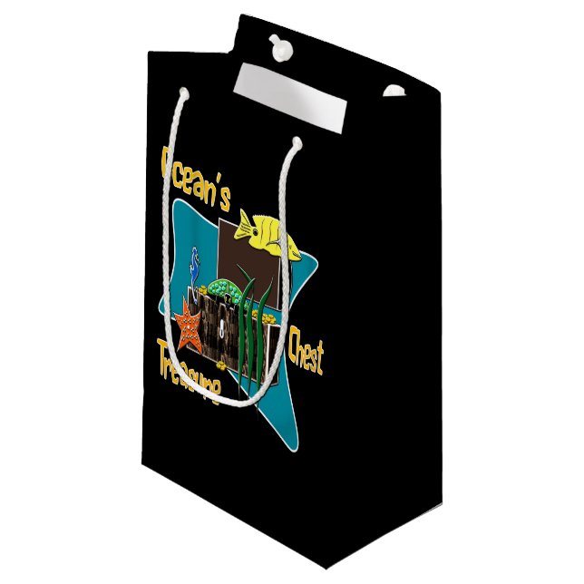 The ocean's treasure chest  small gift bag (Front Angled)