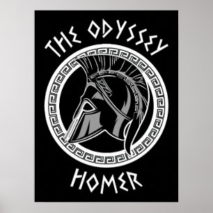 The Odyssey Homer Greek Helmet Ancient Mythology I Poster