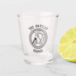 The Odyssey Homer Greek Helmet Ancient Mythology I Shot Glass