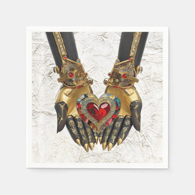The Offering - Heart in Hands Napkin (Front)