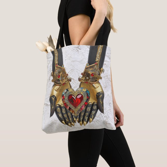 The Offering - Heart in Hands Tote Bag (Close Up)