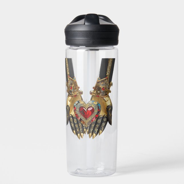 The Offering - Heart in Hands Water Bottle (Front)