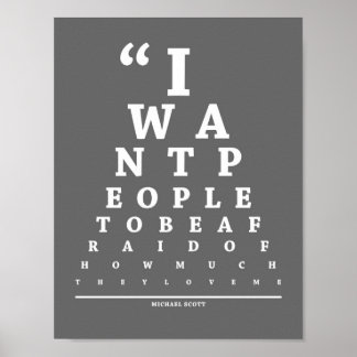 The Office, Eye Exam Chart