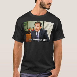 The Office Michael Meme That's What She Said  T-Shirt