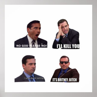 The Office Micheal Scott Funny Memes Pack Poster