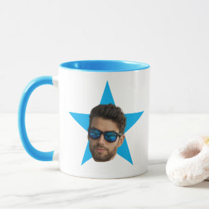 The Office TV Show Gifts Office Blue Star Face Mug
