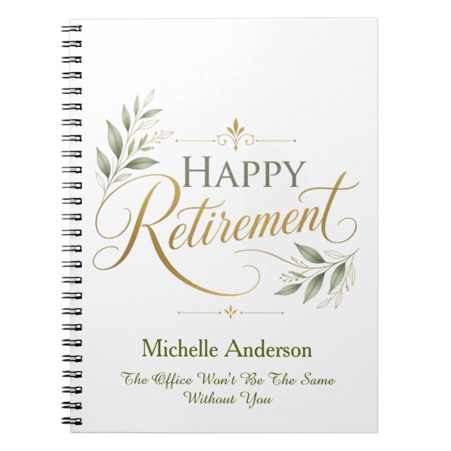The Office Won't Be The Same Without You Custom  Notebook (Front)