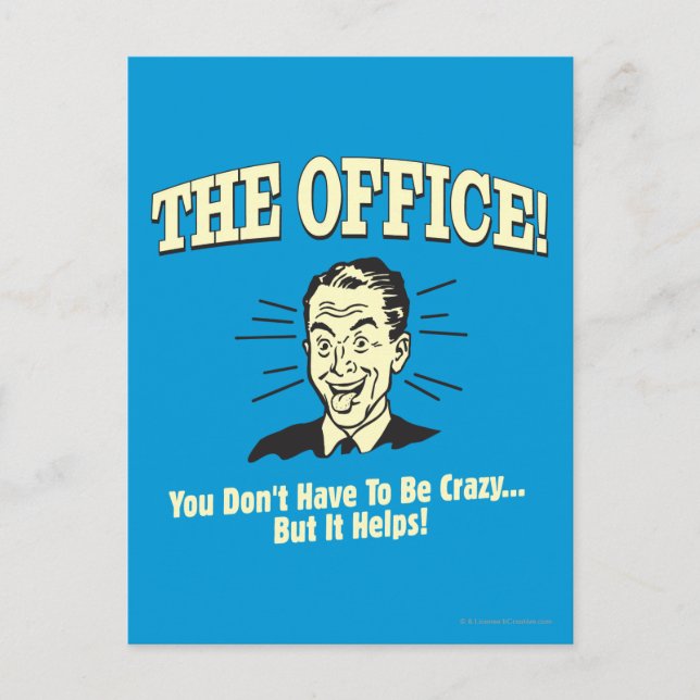 The Office: You Don't Have to Be Crazy Postcard (Front)