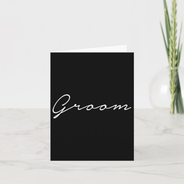 The Official Groom Bride And Groom  Card (Front)