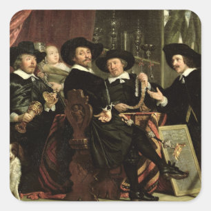 The Officials of the Company of Bowyers of St. Seb Square Sticker