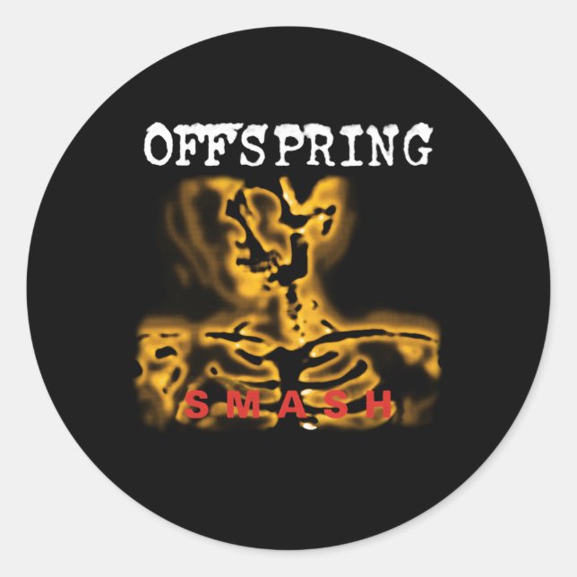 The Offspring Smash Album Classic Round Sticker (Front)