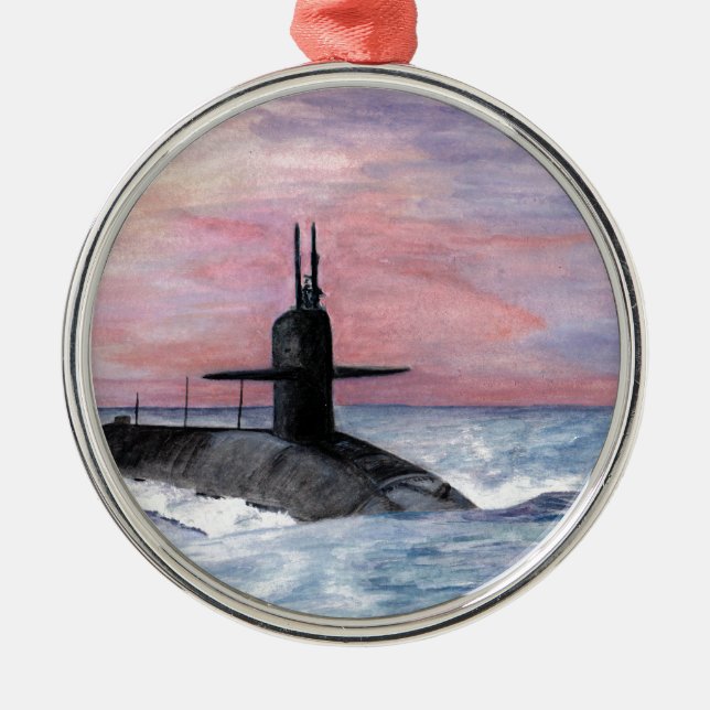 The Ohio Class Submarine Metal Tree Decoration (Front)