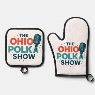 The OHIO Polka Show Oven Mitt and Pot Holder Set