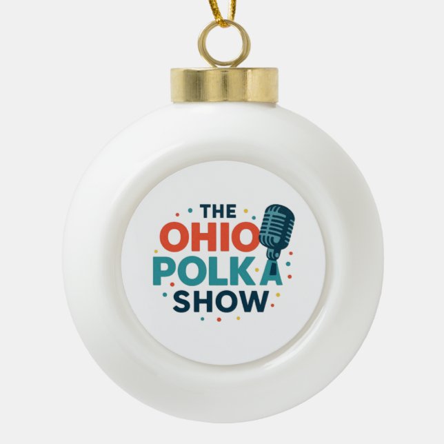 The OHIO Polka Show Snowflake Framed Ornament (Front)