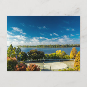 The Ohio River at Evansville, Indiana in Fall Postcard