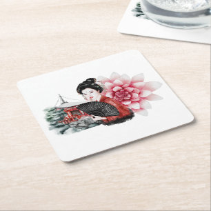 The Okinawa Series Design 36   Square Paper Coaster