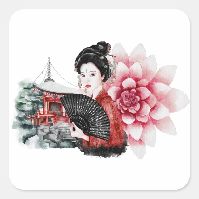 The Okinawa Series Design 36  Square Sticker (Front)