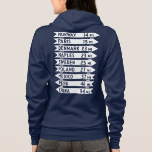 The Ol' Maine Signpost Dark Zip Hoodie