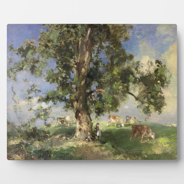 The Old Ash Tree (oil on canvas) Plaque (Front)