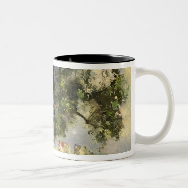 The Old Ash Tree (oil on canvas) Two-Tone Coffee Mug (Right)