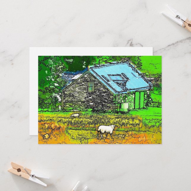 THE OLD BARN INVITATION (Front/Back In Situ)