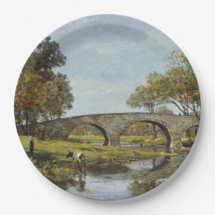 The Old Bridge (by Theodore Robinson) Paper Plate