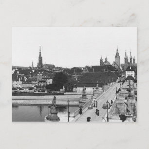 The old bridge over the River Main Postcard