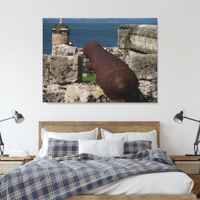 The Old City of Cartagena Canvas Print (Insitu(Bedroom))