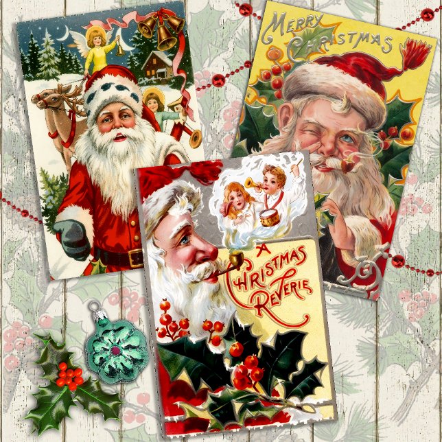 The Old-Fashioned Santa Set  Wrapping Paper Sheet (Creator Uploaded)