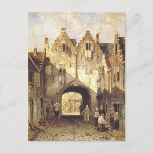 The Old Gate by Charles Leickert  Postcard (Front)