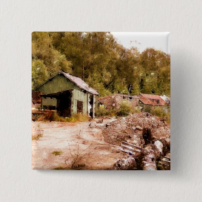 THE OLD GOLD MINE 15 CM SQUARE BADGE (Front)