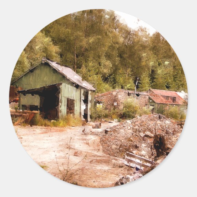 THE OLD GOLD MINE CLASSIC ROUND STICKER (Front)