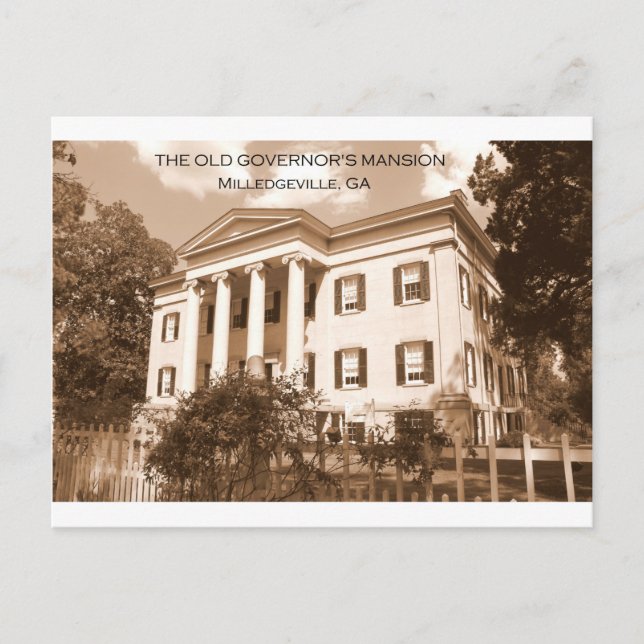 The Old Governor's Mansion, Milledgeville, Georgia Postcard (Front)