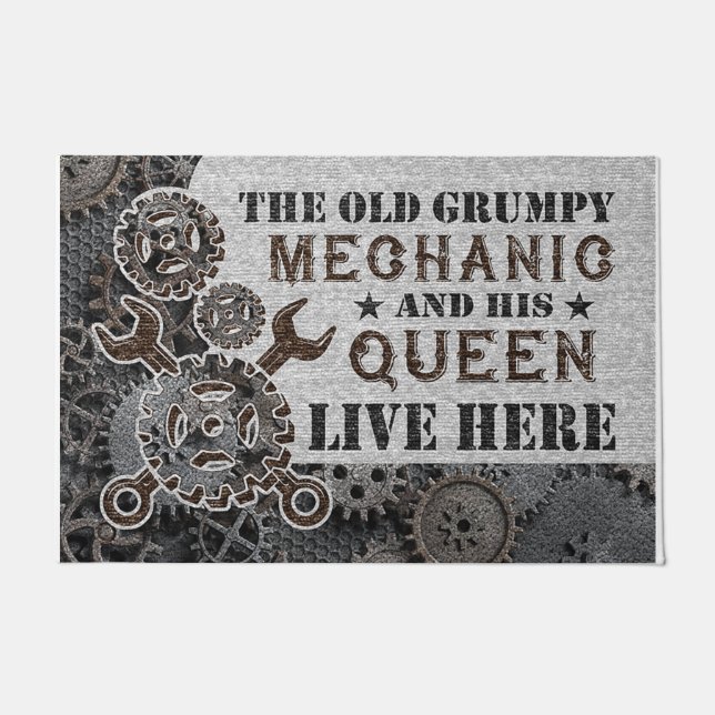 The Old Grumpy Mechanic And His Queen Doormat (Front)