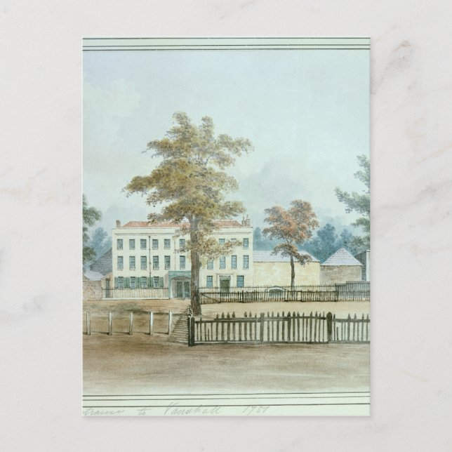 The Old House and entrance to Vauxhall Gardens Postcard (Front)