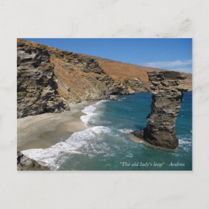 "The old lady's leap" - Andros Postcard