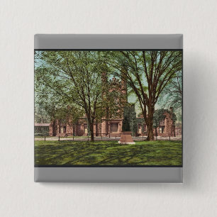 The Old library, Yale College rare Photochrom 15 Cm Square Badge