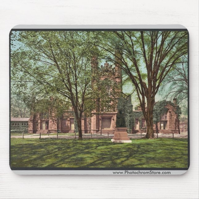 The Old library, Yale College rare Photochrom Mouse Mat (Front)